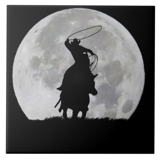 Carreau American Roping Cowboy Pays Ouest (Devant)