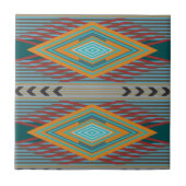 Carreau American Southwest Patterned Art And Earthy Colors (Devant)