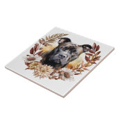 Carreau American Staffordshire Terrier Dog Automne Wreath (Côté)