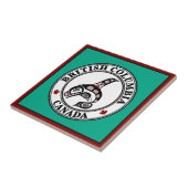 Carreau Amérindiens Rouges Noirs Haida Orca Tueur Whale (Côté)