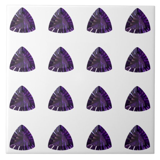 Carreau Amethyst Gemstone, Février Birthstone, Purple (Devant)