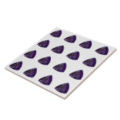 Carreau Amethyst Gemstone, Février Birthstone, Purple (Côté)