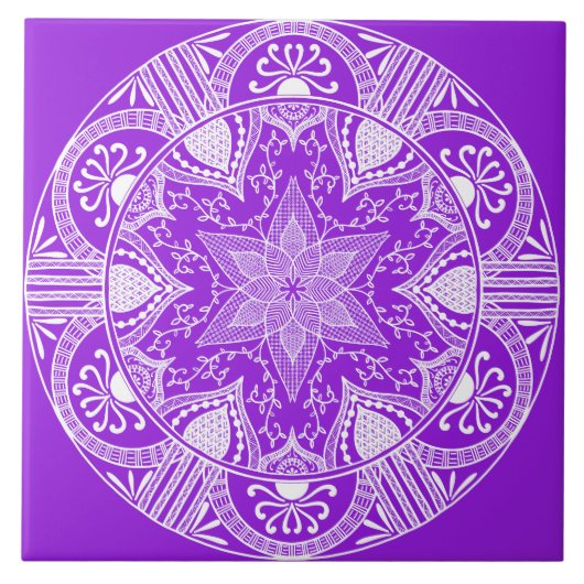 Carreau Amethyst Mandala (Devant)