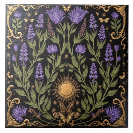 Carreau Améthyste et solstice d'or (Devant)