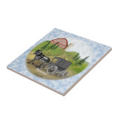 Carreau Amish Buggy Tuile de retour (Côté)