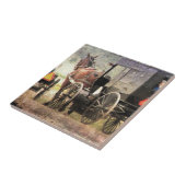 Carreau Amish Cheval et Buggy (Côté)