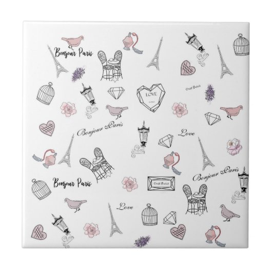 Carreau Amour à Peris Bohemian Chic Floral Boho Girl (Devant)