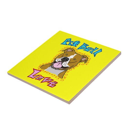 Carreau Amour de pitbull (Côté)