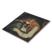 Carreau Amour et douleur (Le Vampire) (par Edvard Munch) (Côté)