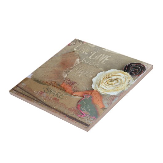 Carreau Amour multimédia mixte (Côté)