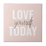 Carreau  Amour Positif Vous-Même Aujourd'Hui Citation Past<br><div class="desc">Amour Positif Vous-Même Aujourd'Hui Citation Pastel Rose</div>