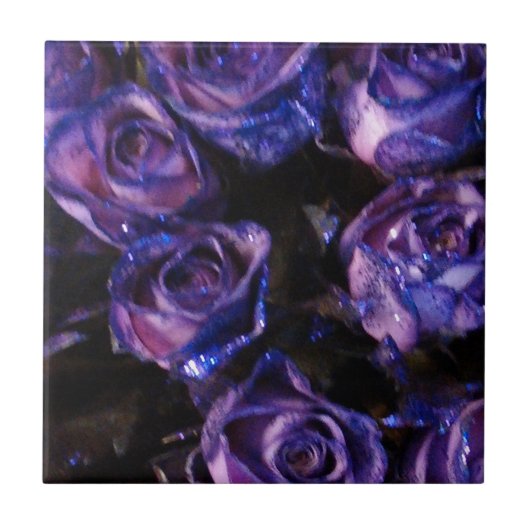 Carreau Amour romantique violet Valentine Parties scintill (Devant)