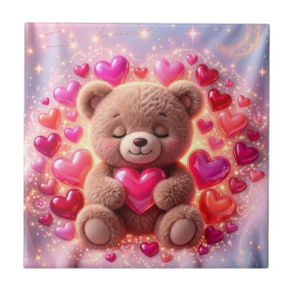 Carreau Amour Teddy brillant 💖Carreau en céramiqu