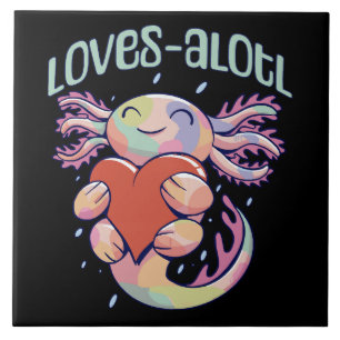 Carreau Amours romantiques - axolotl heureux