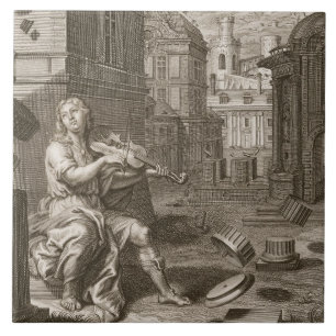 Carreau Amphion construit les murs de Thebes par la