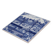 Carreau Amsterdam canal Delft Blue style Ceramic Tile (Côté)
