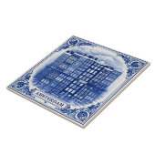 Carreau Amsterdam canal houses Delft Blue style tile (Côté)