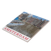 Carreau Amsterdam canal maisons vue céramique (Côté)
