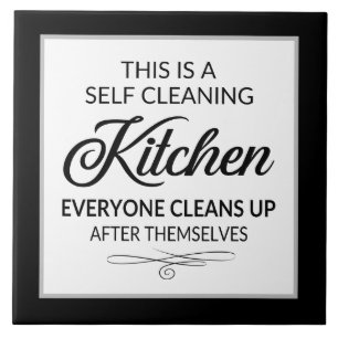 Carreau Amusant auto-nettoyage cuisine mot art