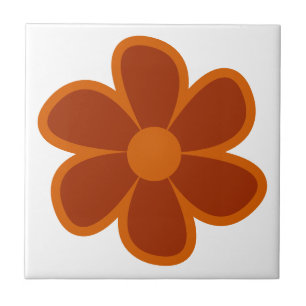Carreau Amusant Funky 60s les années 70 Retro Flower Carre
