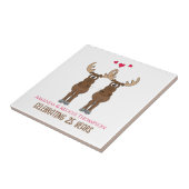 Carreau Amusante fête Anniversaire mignon orignal (Côté)