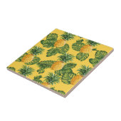 Carreau Ananas et Feuilles tropicaux en or (Côté)