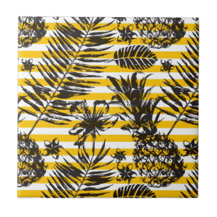 Carreau Ananas tirés par la main