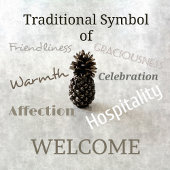 Carreau Ananas Traditionnel Bienvenue Gris