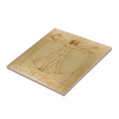 Carreau Anatomie humaine, homme de Vitruvian par Leonardo (Côté)