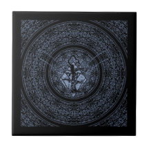 Ancien arbre Abstrait négatif noir et bleu sans fi