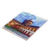 Carreau Ancien château médiéval de Sforza, Milan, Italie. (Côté)