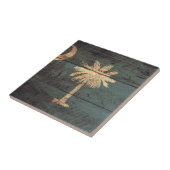 Carreau Ancien drapeau en bois de Caroline du Sud ; (Côté)