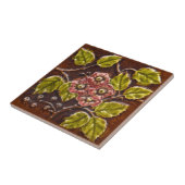 Carreau Ancien Majolica Floral Tile Repro de l'époque vict (Côté)