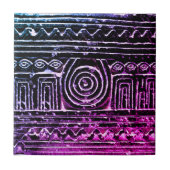 Carreau Ancien Motif mésopotamien sumérien violet (Devant)