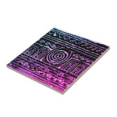 Carreau Ancien Motif mésopotamien sumérien violet (Côté)