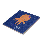 Carreau Ancien papier Impression Cute Octopus Cartographie (Côté)