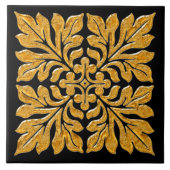 Carreau Ancien tuile anglaise brillant or brillant (Devant)