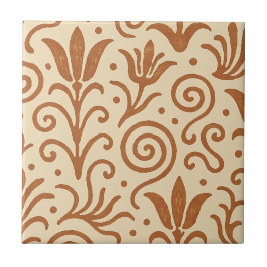 Carreau Ancient  Bronze Age Aegean Minoan Inspired Pattern (Devant)