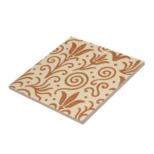 Carreau Ancient  Bronze Age Aegean Minoan Inspired Pattern (Côté)