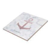 Carreau Ancrage de parties scintillant en or rose classiqu (Côté)