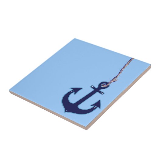 Carreau ancre bleu marine (Côté)