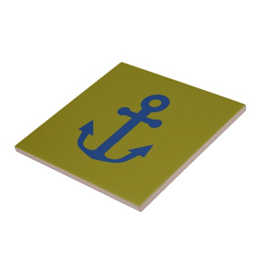 Carreau Ancre bleue Conception nautique (Côté)