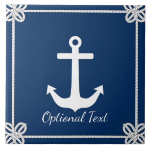Carreau Ancre dans le cadre de corde Nautique