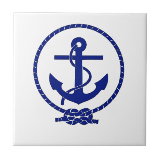 Carreau Ancre nautique profondément ancrée (Devant)