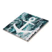 Carreau Ancre nautique sur l'arrière - plan de photo (Côté)