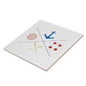 Carreau Ancre Nautique Voile Voile Voile Bateau-Voile Ore (Côté)