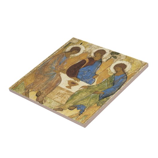 Carreau Andrei Rublev Iconique Trinité Angels Abraham Bibl (Côté)