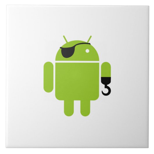 Carreau Android Robot Pirate Style (Devant)
