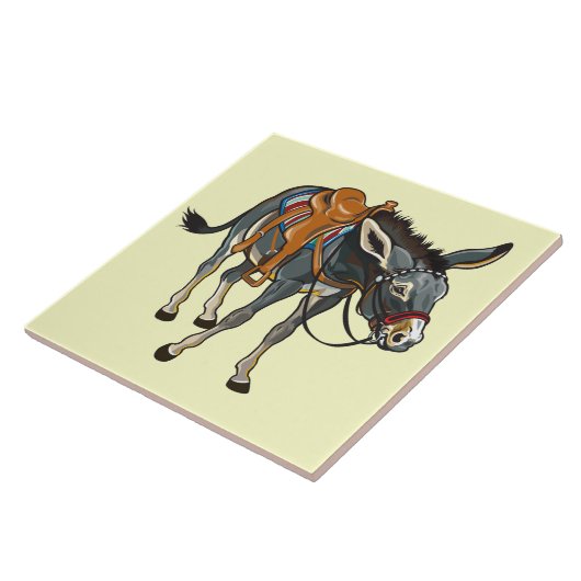 Carreau âne avec selle (Côté)