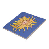 Carreau Anémone de mer Actinia Océan sous-marin Art surrée (Côté)